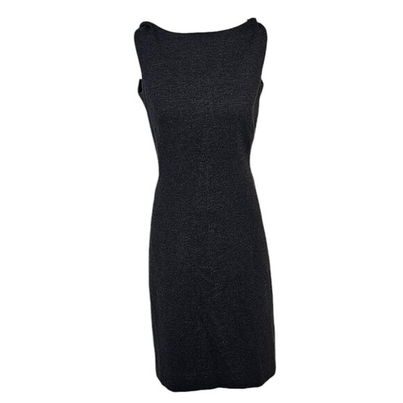 M.M.LaFleur Sheath Dress Size 0 Sleeveless The Lydia Ponte Charcoal Gray Stretch - Picture 1 of 10